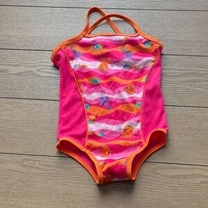 Pink and Orange Kids' Swimsuit